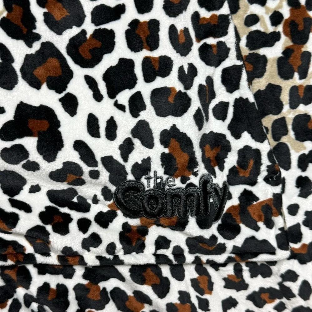 The Comfy Leopard Print Hoodie Women One Size Black Wearable Blanket Oversized